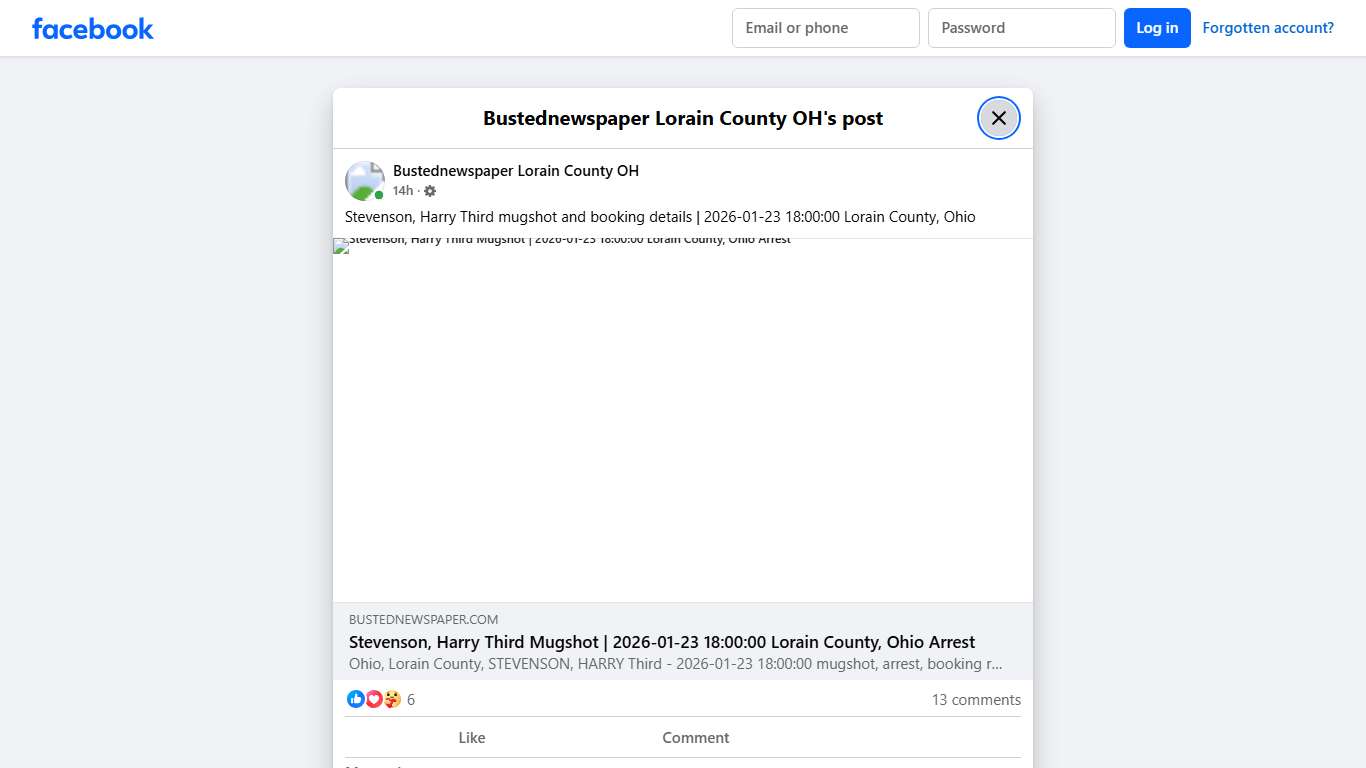 Stevenson, Harry Third... - Bustednewspaper Lorain County OH Facebook